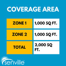 Senville AURA 36,000 (18K + 18K) BTU 23 SEER2 Ceiling Cassette 2 Zone Ductless Mini Split - Energy Star - 230V