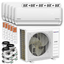 Pioneer 5-Zone 45000 BTU 3.75-Ton Quantum Ultra Wi-Fi 22 SEER Energy-Star Multi (5) Zone Wall Mount Air Conditioner Heat Pump 230-Volt