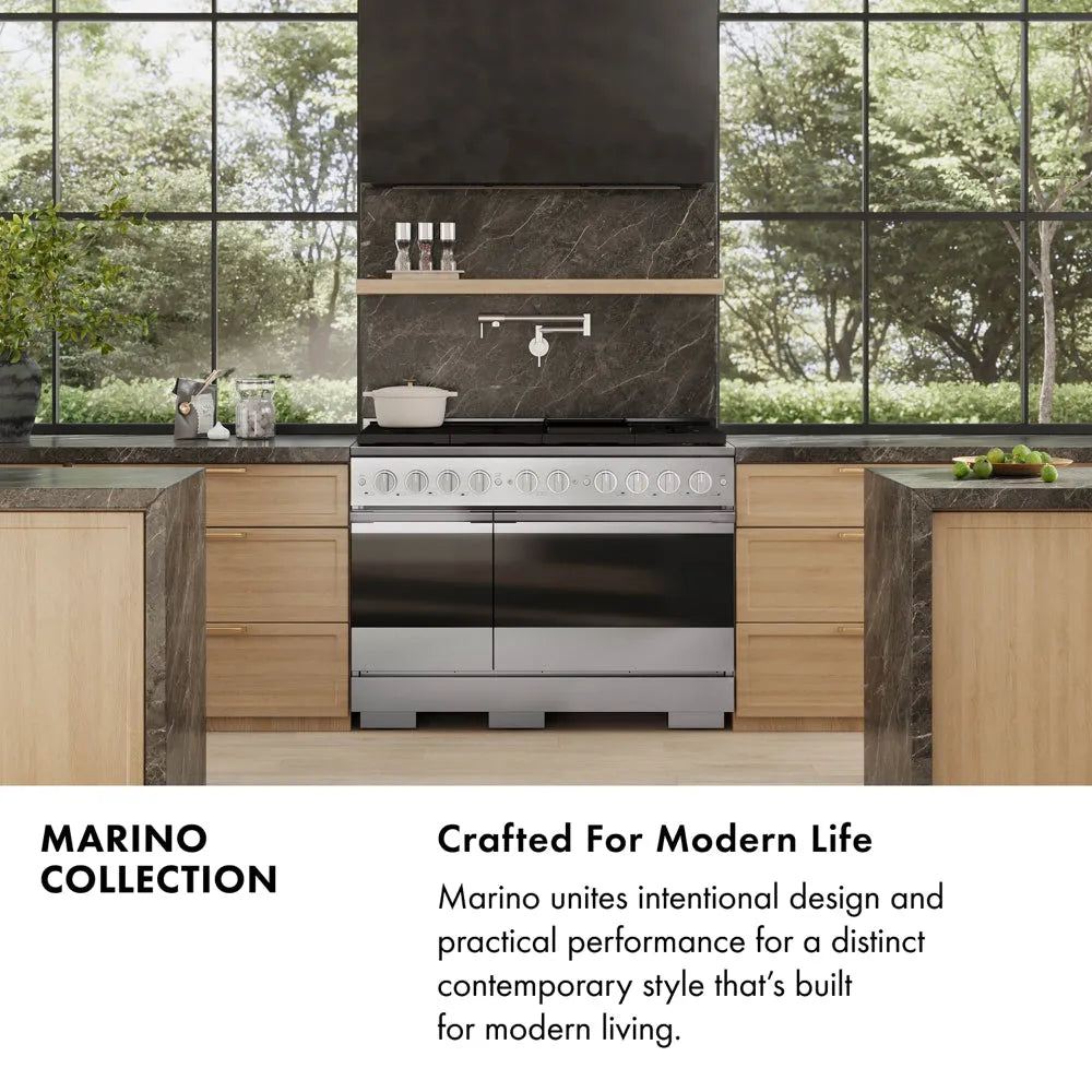ZLINE Marino 36-inch range in black stainless steel MINRB-36, view 6