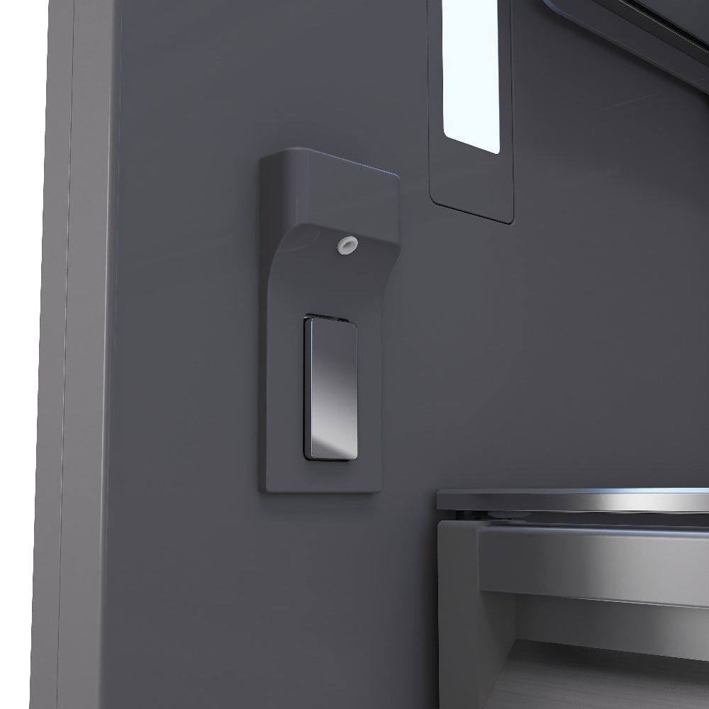 ZLINE Autograph Edition 36-inch refrigerator, panel ready with graphite gray interior and champagne bronze accents GRBIVZ-36-CB, view 7