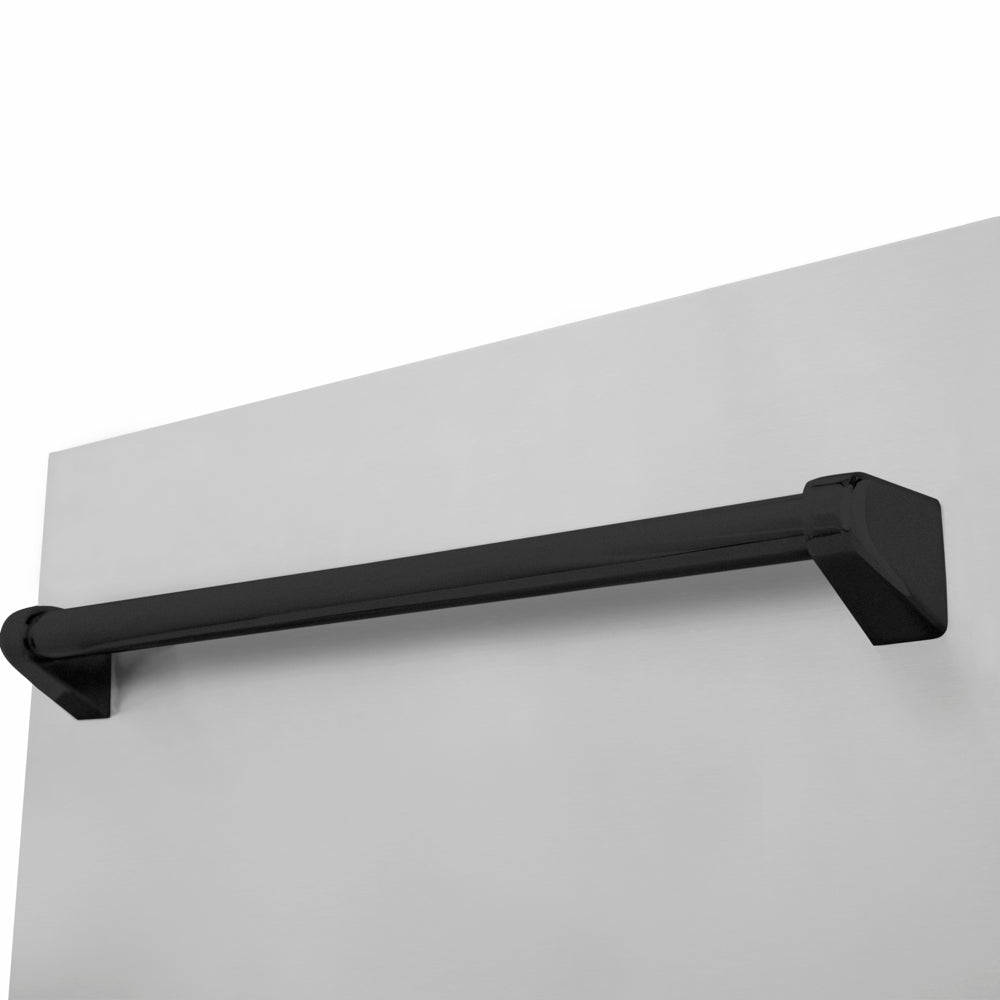 ZLINE Autograph Edition Tallac 18-inch dishwasher in stainless steel and matte black accents DWVZ-304-18-MB, detail