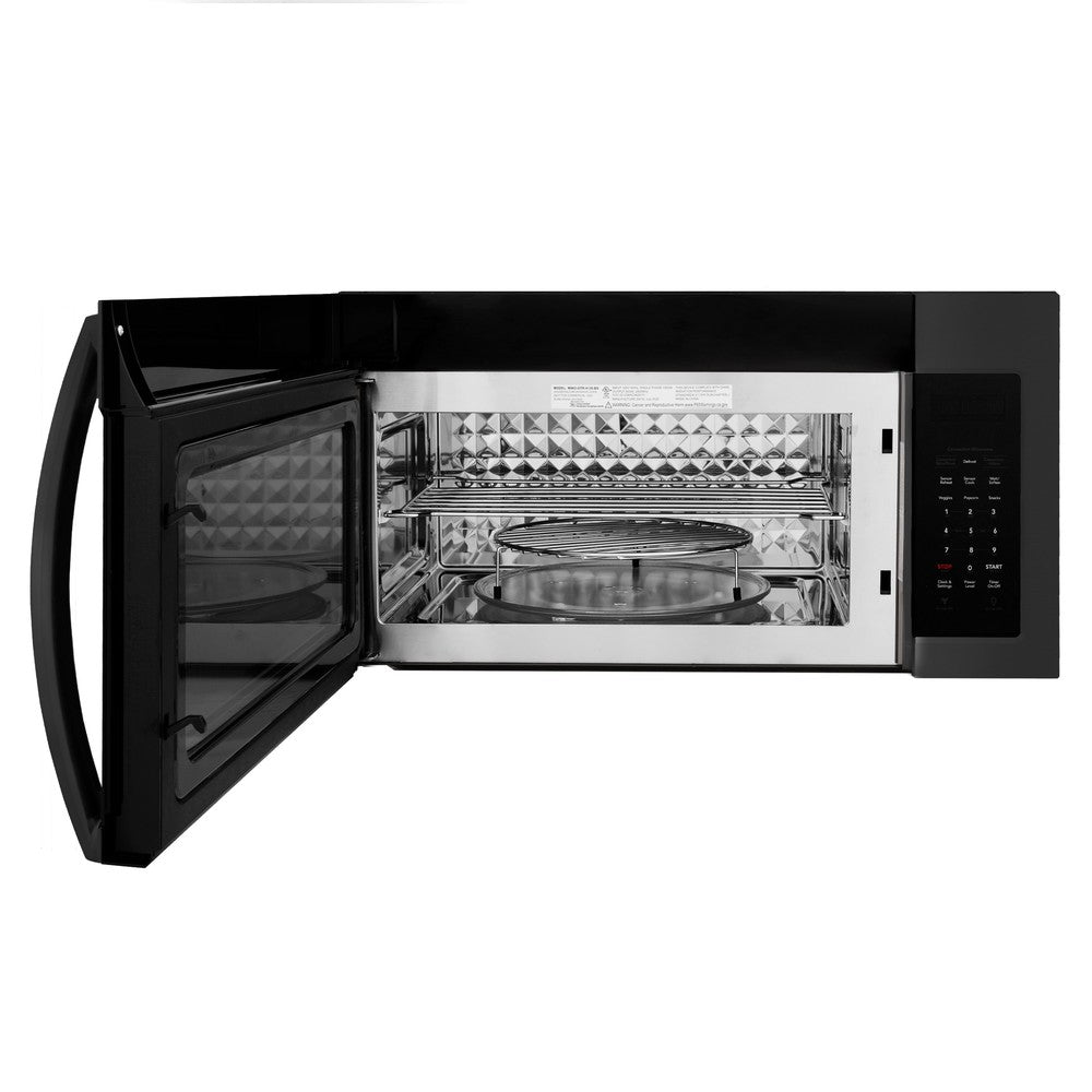 ZLINE 30-inch microwave in black stainless steel MWO-OTR-30-BS, front view