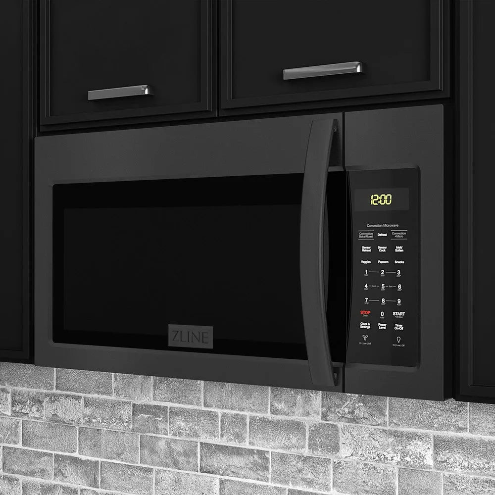 ZLINE 30-inch microwave in black stainless steel MWO-OTR-30-BS, detail