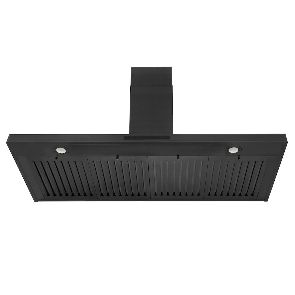 ZLINE Convertible Vent 48-inch range hood in black stainless steel BSKBN-48, front view