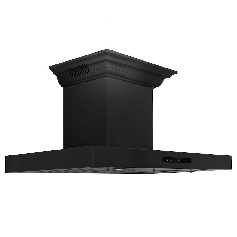 ZLINE CrownSound 36-inch range hood in black stainless steel BSKENCRN-BT-36, view 4