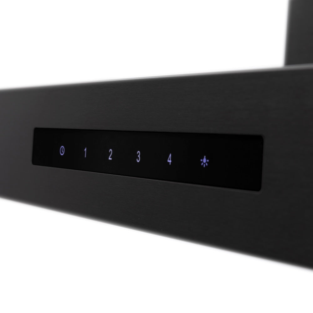 ZLINE Convertible Vent 30-inch range hood in black stainless steel BSKEN-30, detail