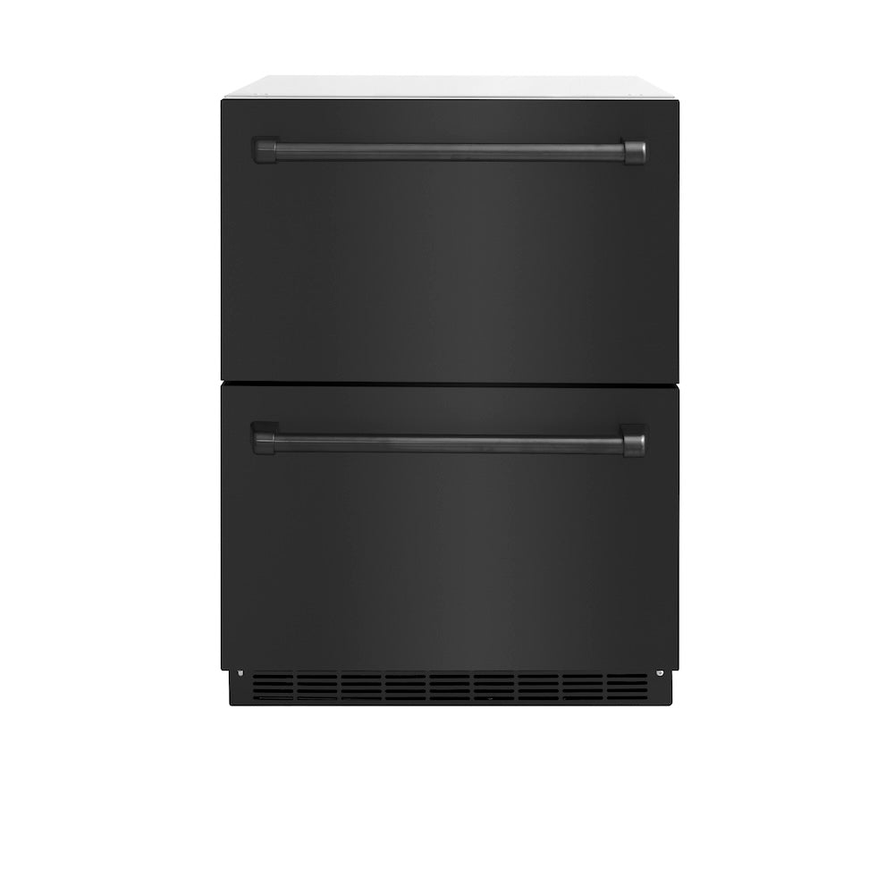ZLINE Touchstone 24-inch refrigerator in black stainless steel RDSO-BS-24, front view