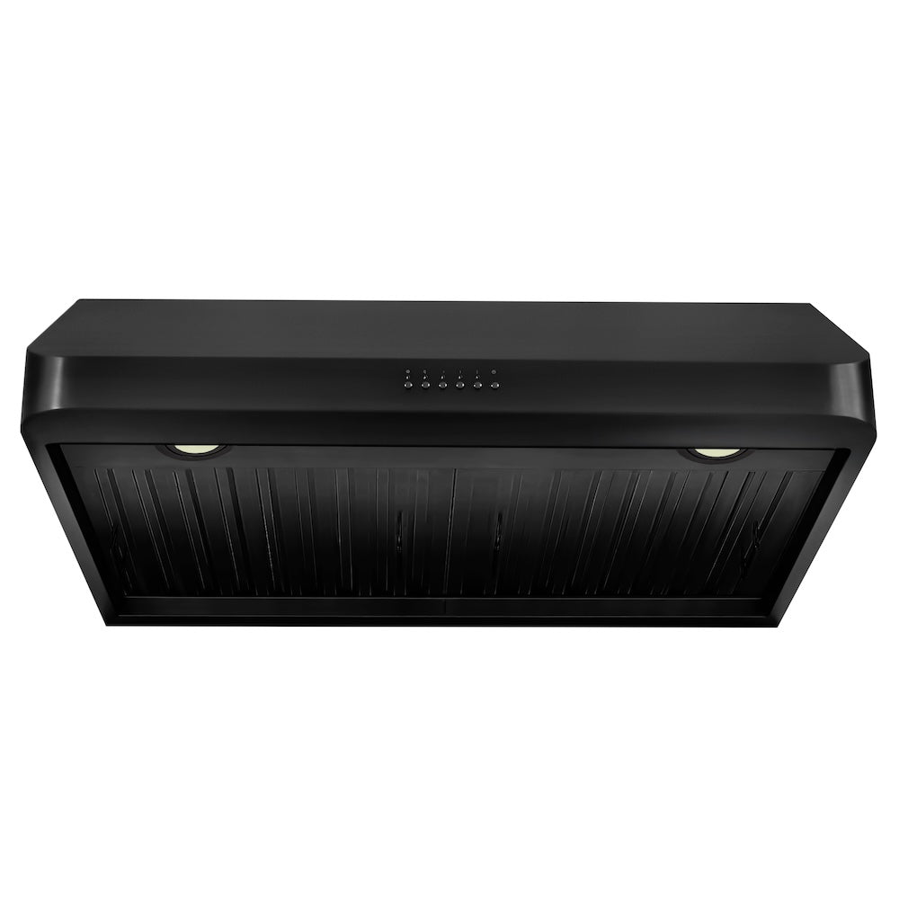 ZLINE 30-inch range hood in black stainless steel BS623-30, view 2