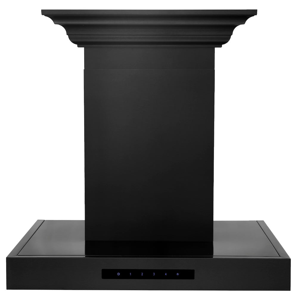 ZLINE Convertible Vent 30-inch range hood in black stainless steel BSKENCRN-30, front view