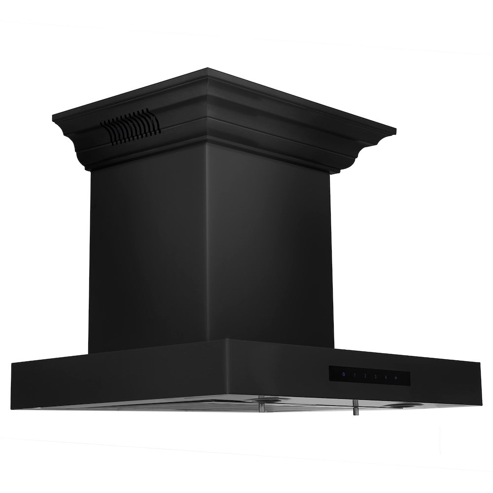 ZLINE CrownSound 24-inch range hood in black stainless steel BSKENCRN-BT-24, view 4