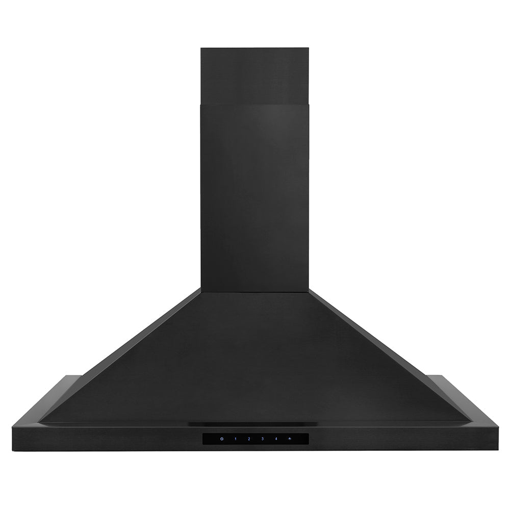 ZLINE Convertible Vent 30-inch range hood in black stainless steel BSKBN-30, front view