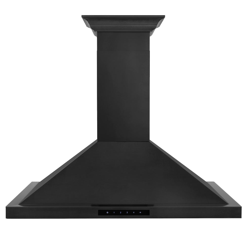 ZLINE Convertible Vent 30-inch range hood in black stainless steel BSKBNCRN-30, front view