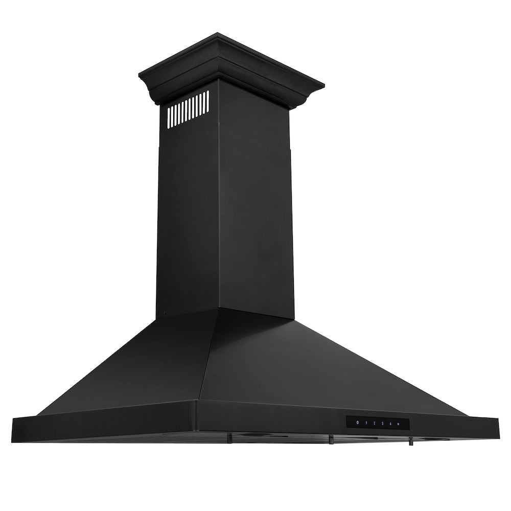 ZLINE Convertible Vent 30-inch range hood in black stainless steel BSKBNCRN-30