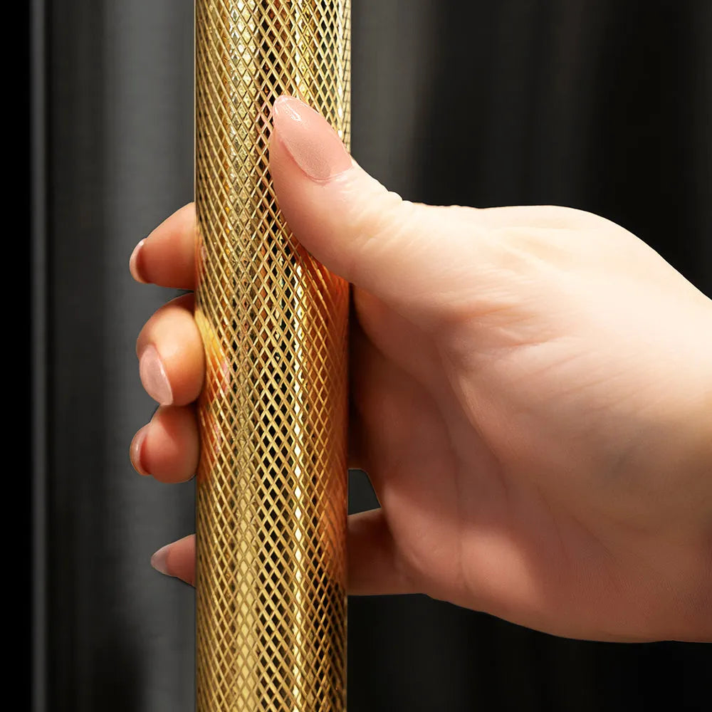 ZLINE Autograph Edition 60-inch refrigerator in black stainless steel with graphite gray interior and polished gold accents GRBIVZ-BS60KG, detail