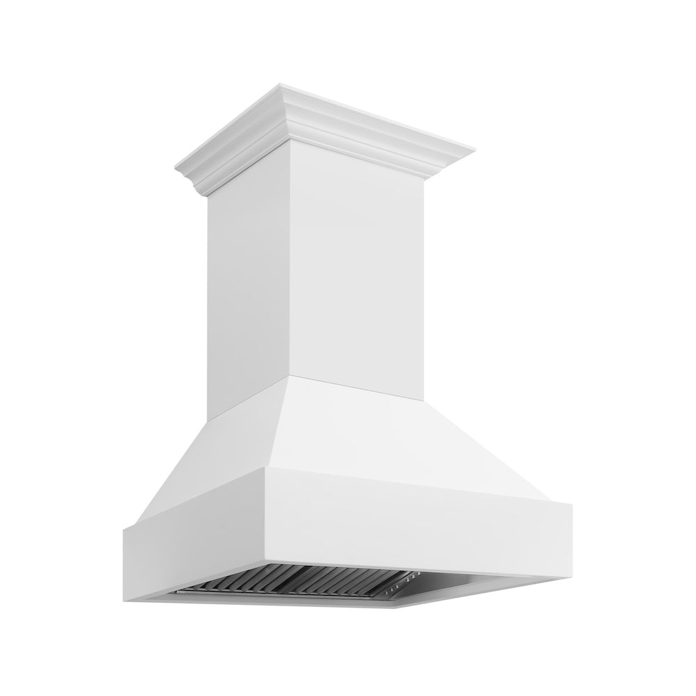 ZLINE Wooden 36-inch range hood in rustic bright white 355WW-36, view 4