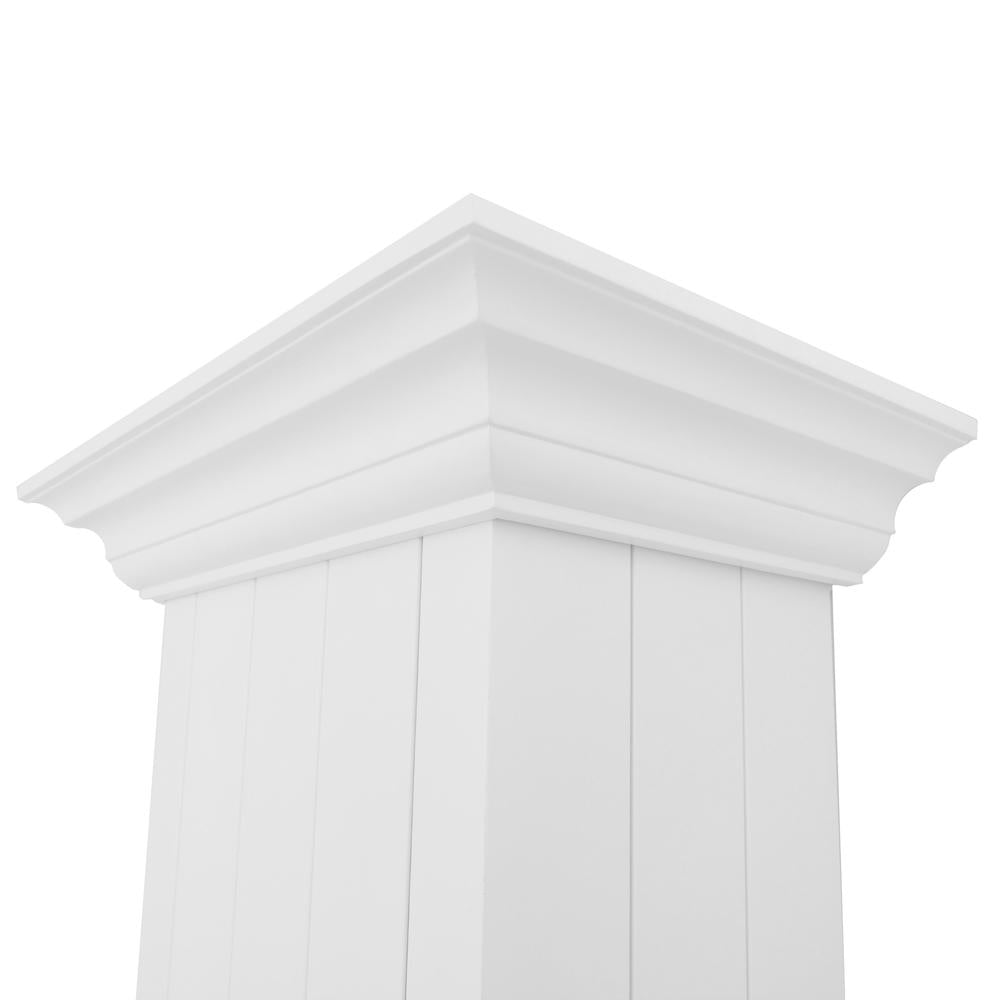 ZLINE Wooden 36-inch range hood in shiplap bright white KPWW-36, detail