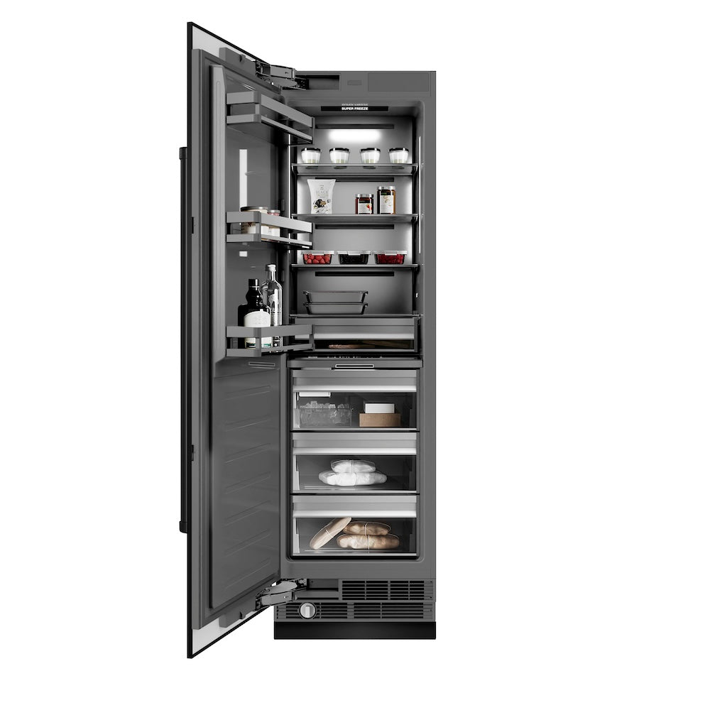 ZLINE 24-inch freezer in black stainless steel with graphite gray interior RCFV-BS-24, front view