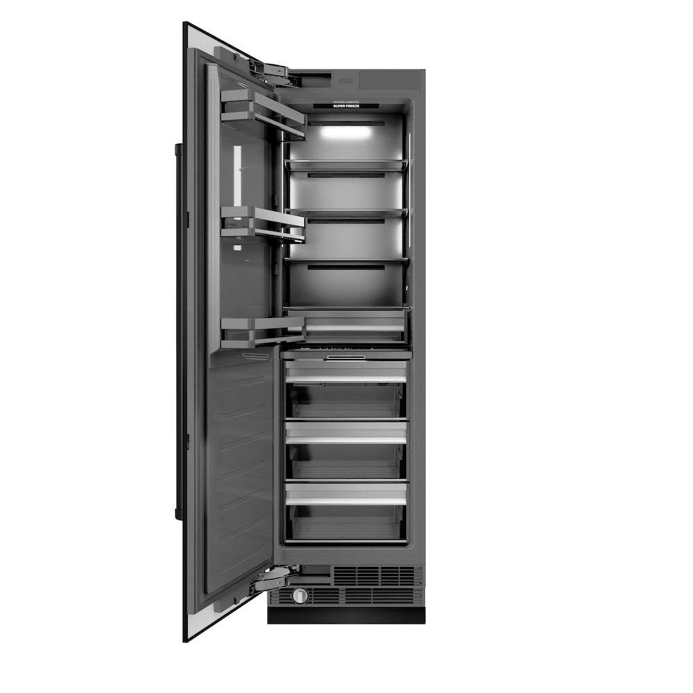 ZLINE 24-inch freezer in black stainless steel with graphite gray interior RCFV-BS-24