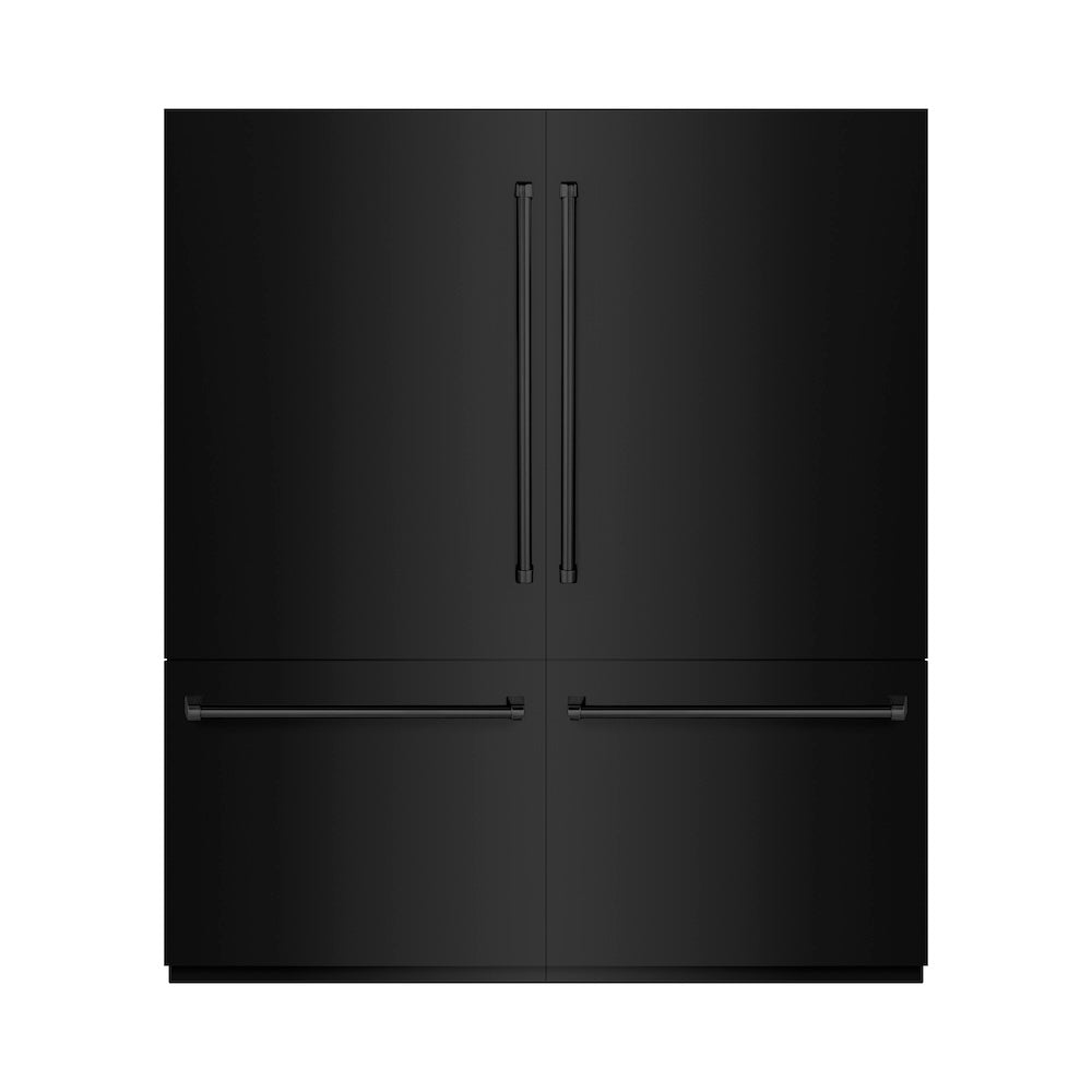 ZLINE 72-inch refrigerator in black stainless steel with bright white interior RBIT-BS-72