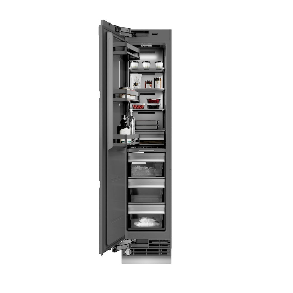 ZLINE 18-inch freezer, panel ready with graphite gray interior RBCFVL-18, front view