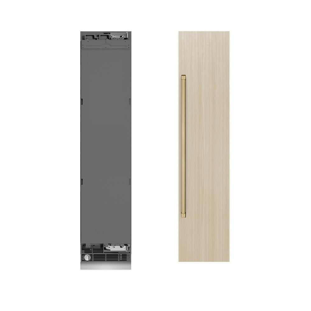 ZLINE Autograph Edition 18-inch freezer, panel ready with graphite gray interior and champagne bronze accents RBCFVRZ-18-CB, view 5