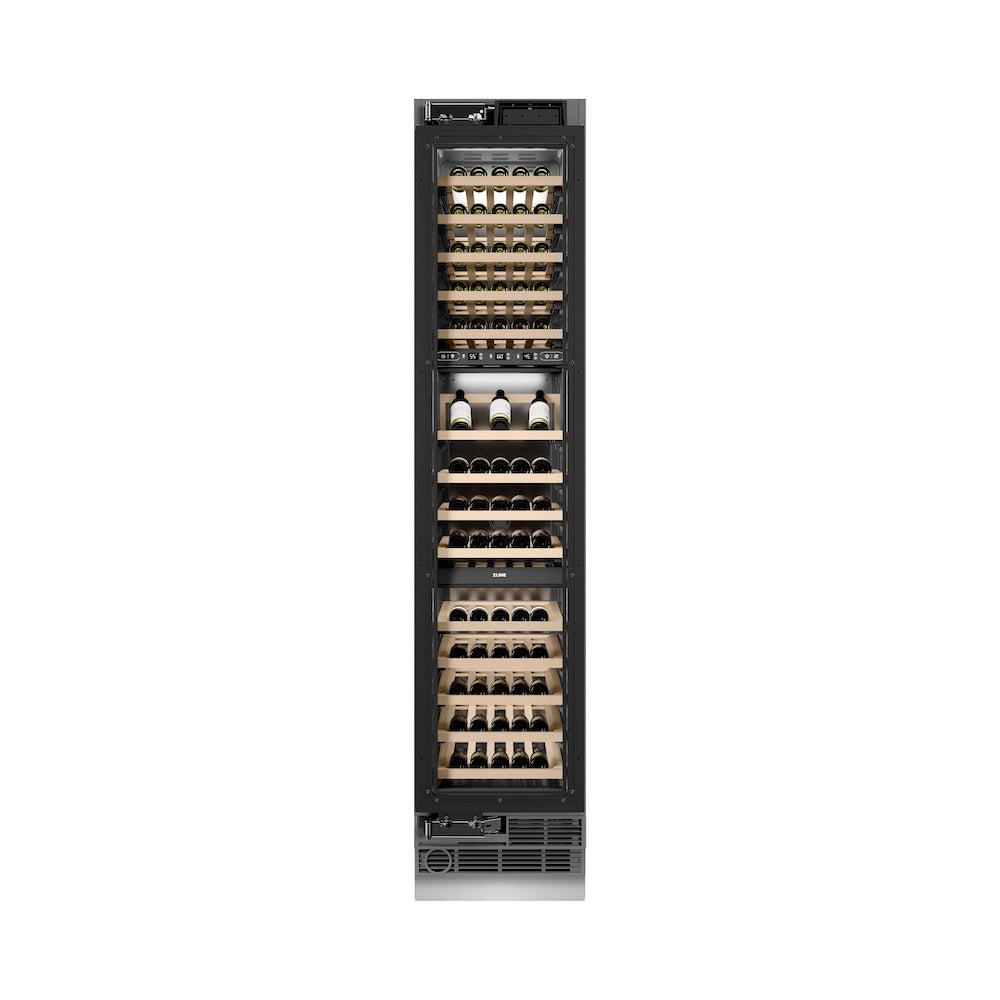 ZLINE 18-inch wine cooler, panel ready with graphite gray interior RBCWVL-18, front view