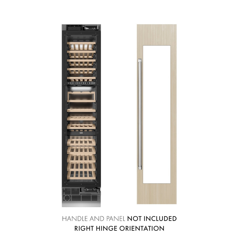 ZLINE 18-inch wine cooler, panel ready with graphite gray interior RBCWVR-18