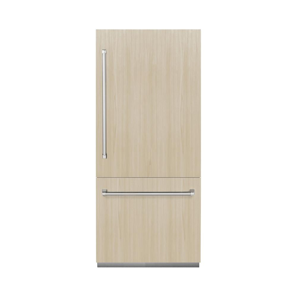 ZLINE 36-inch refrigerator, panel ready with graphite gray interior GRBIT-36, front view