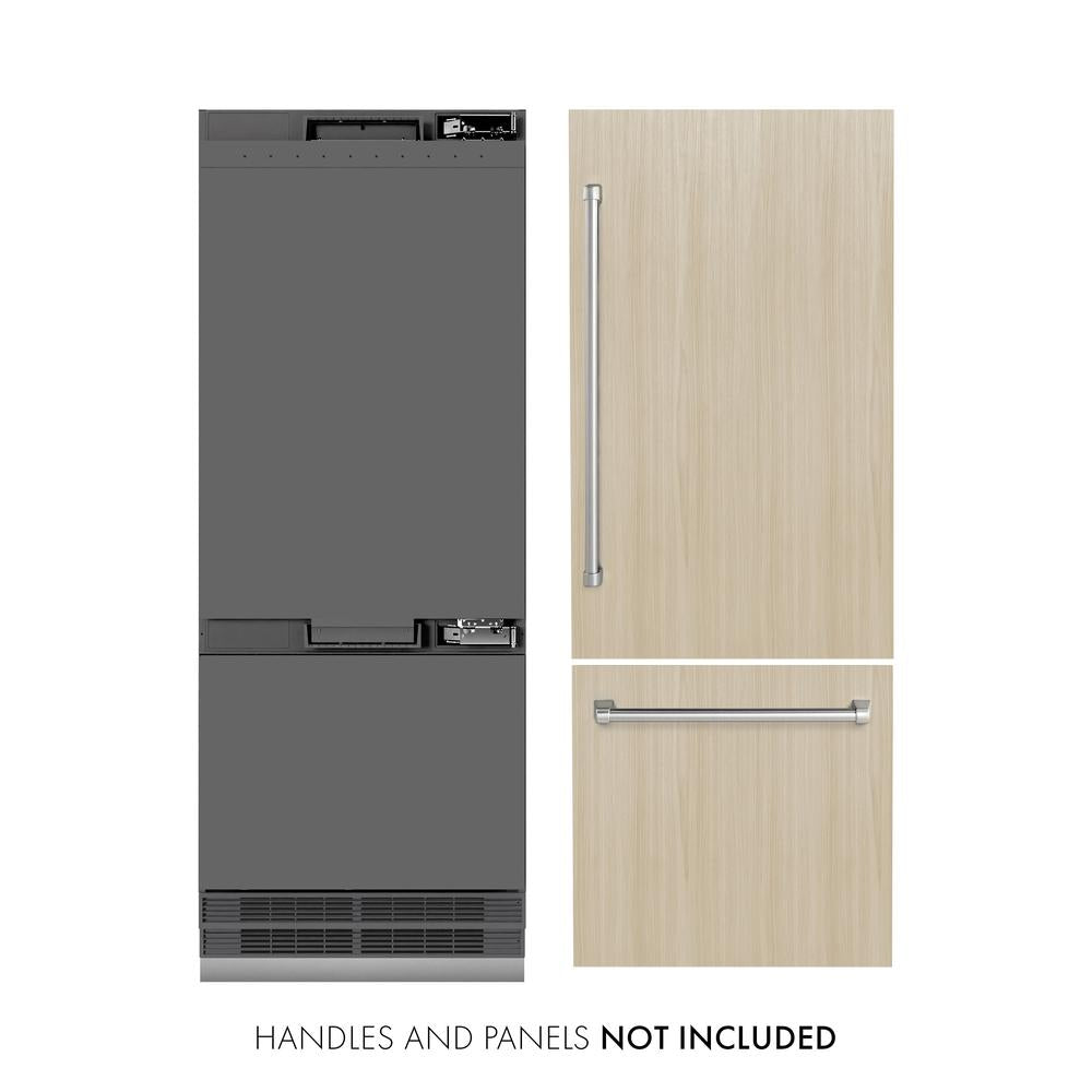 ZLINE 30-inch refrigerator, panel ready with graphite gray interior GRBIV-30, front view
