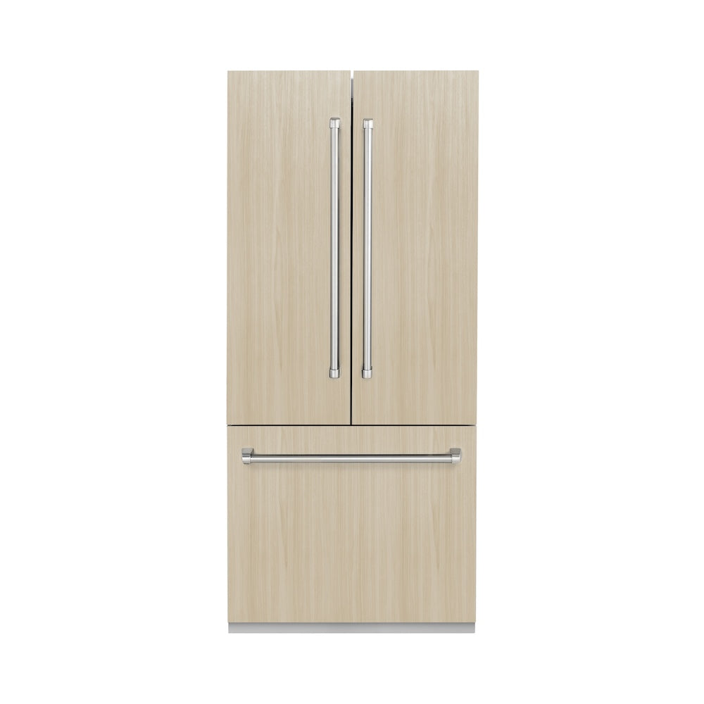 ZLINE 36-inch refrigerator, panel ready with stainless steel interior SRBIV-36, front view