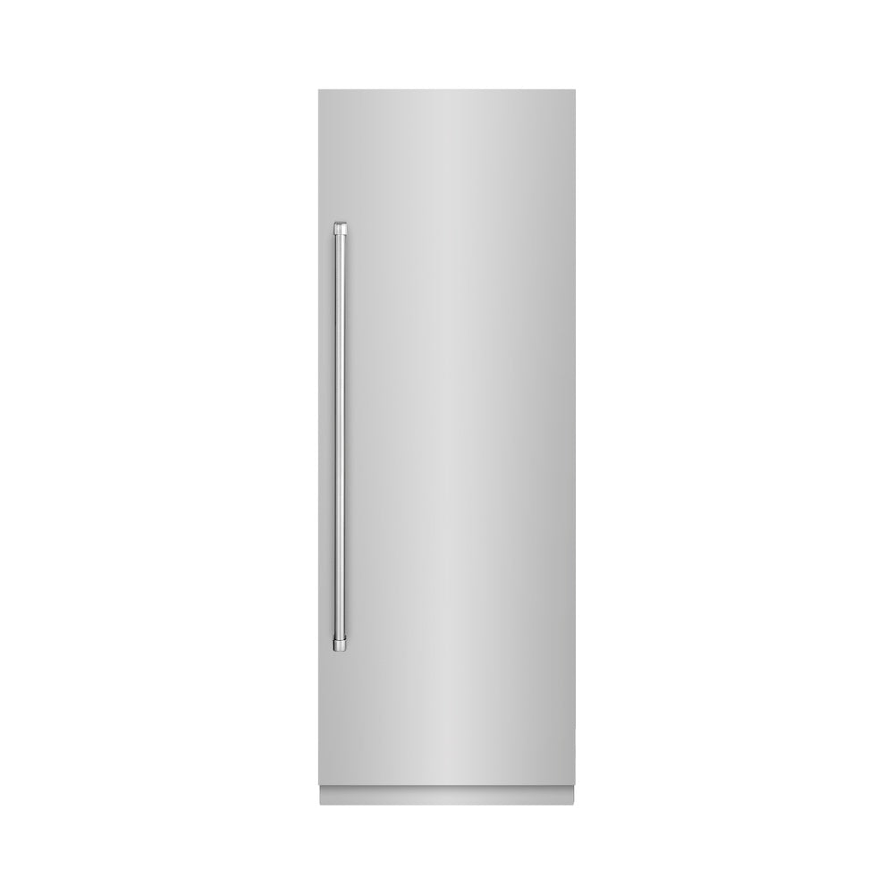 ZLINE 30-inch refrigerator in stainless steel with graphite gray interior RCRV-304-30, front view