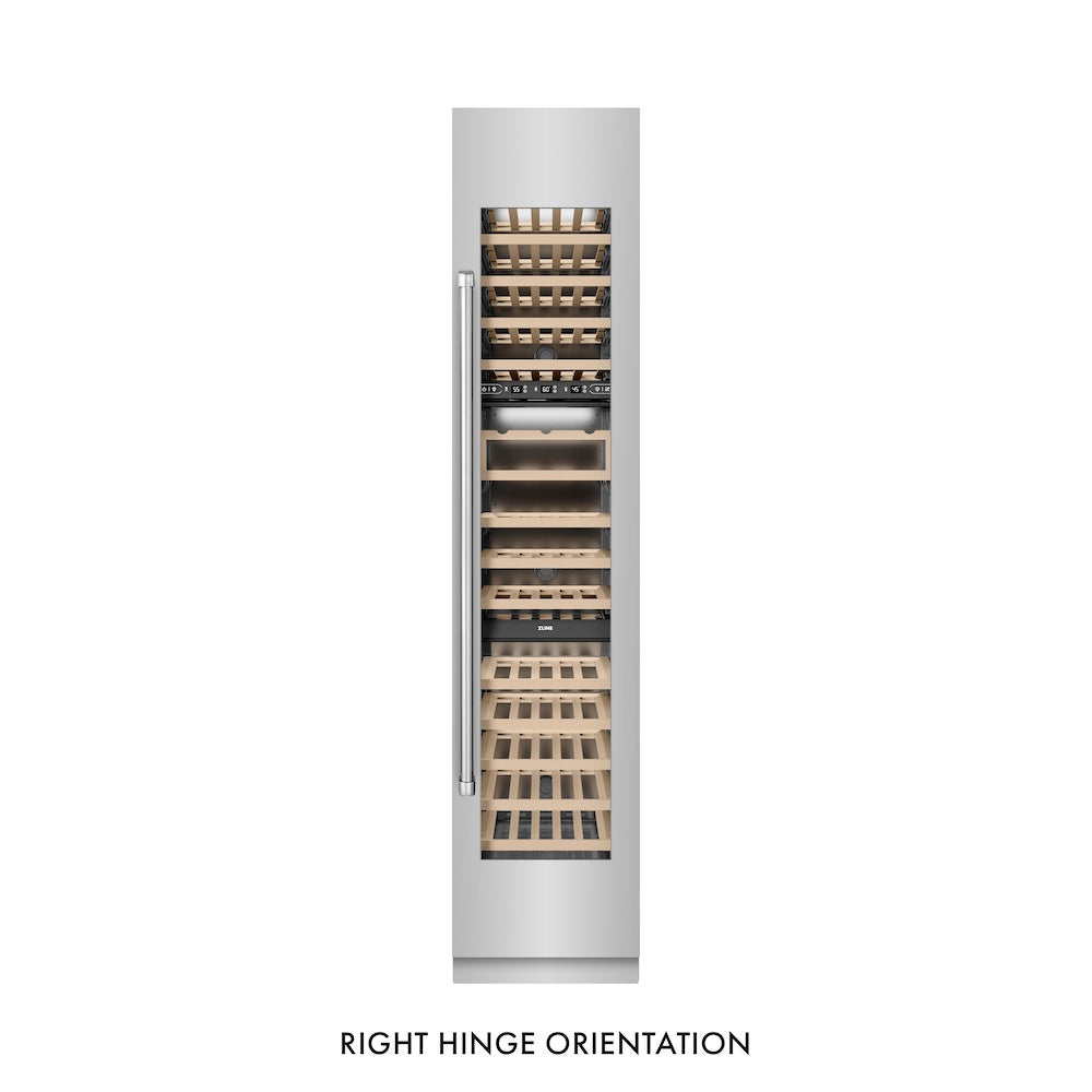 ZLINE 18-inch wine cooler in stainless steel with graphite gray interior RCWVR-304-18