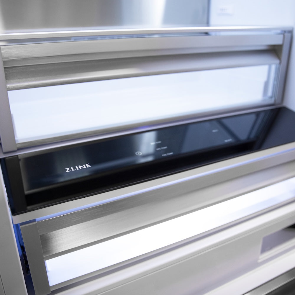 ZLINE 60-inch refrigerator in stainless steel RBIV-304-60, detail