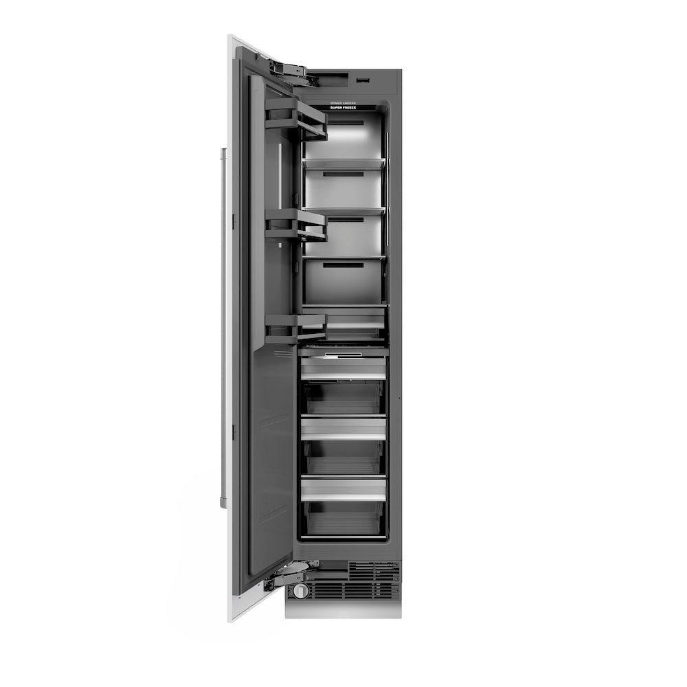 ZLINE 18-inch freezer in white matte with graphite gray interior RCFVL-WM-18