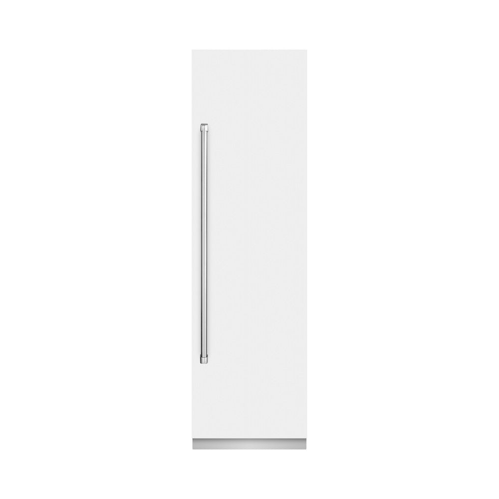 ZLINE 24-inch refrigerator in white matte with graphite gray interior RCRV-WM-24, front view