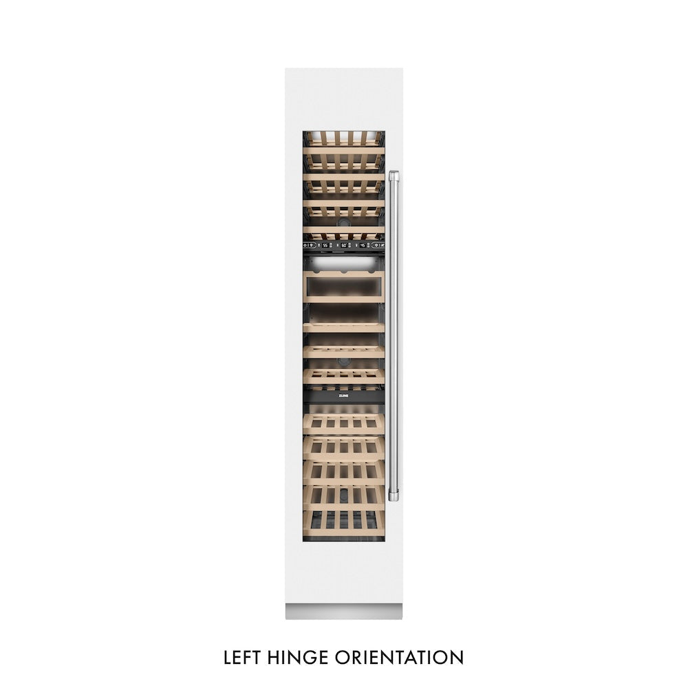ZLINE 18-inch wine cooler in white matte with graphite gray interior RCWVL-WM-18