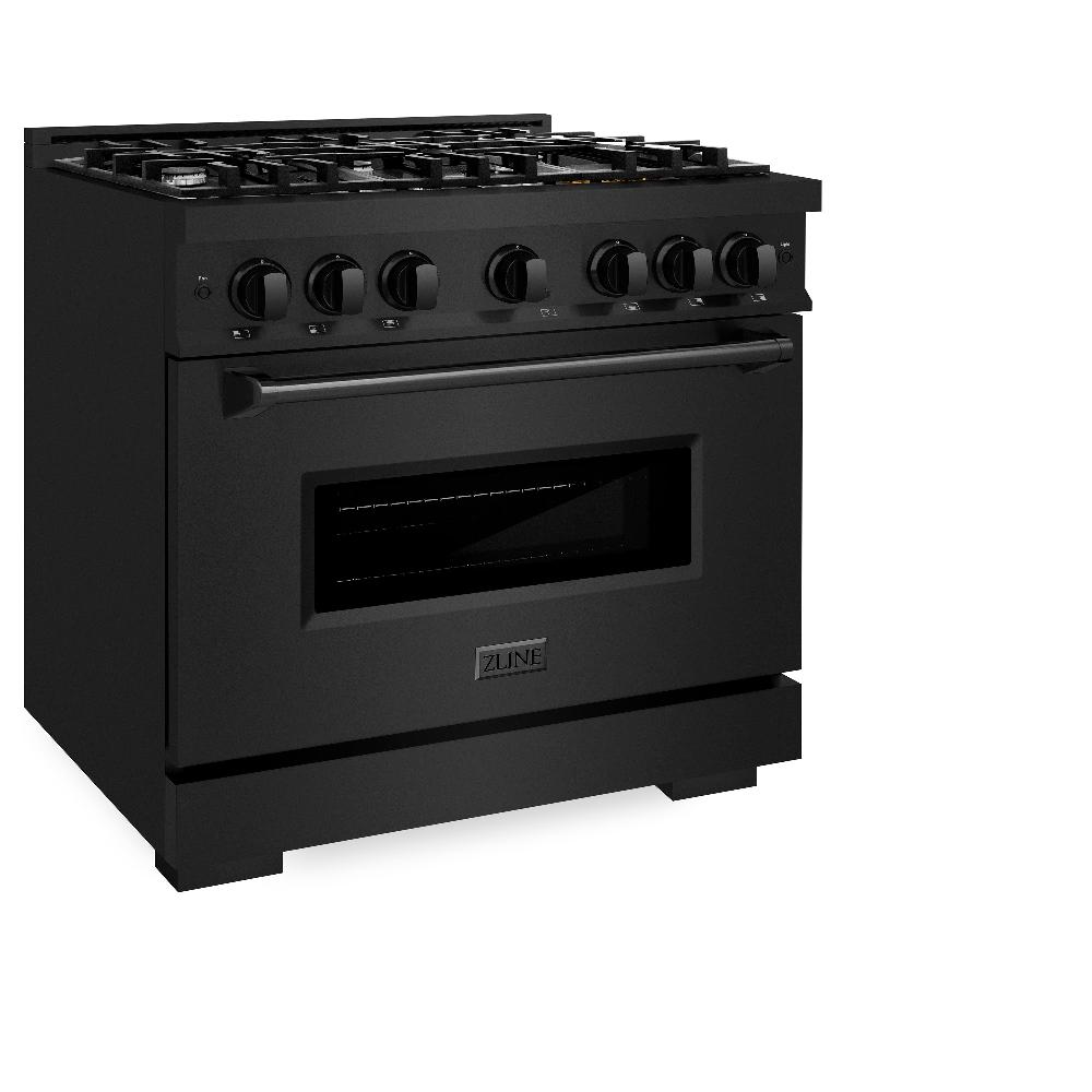 ZLINE Classic 36-inch range in black stainless steel CDRB-36, view 3
