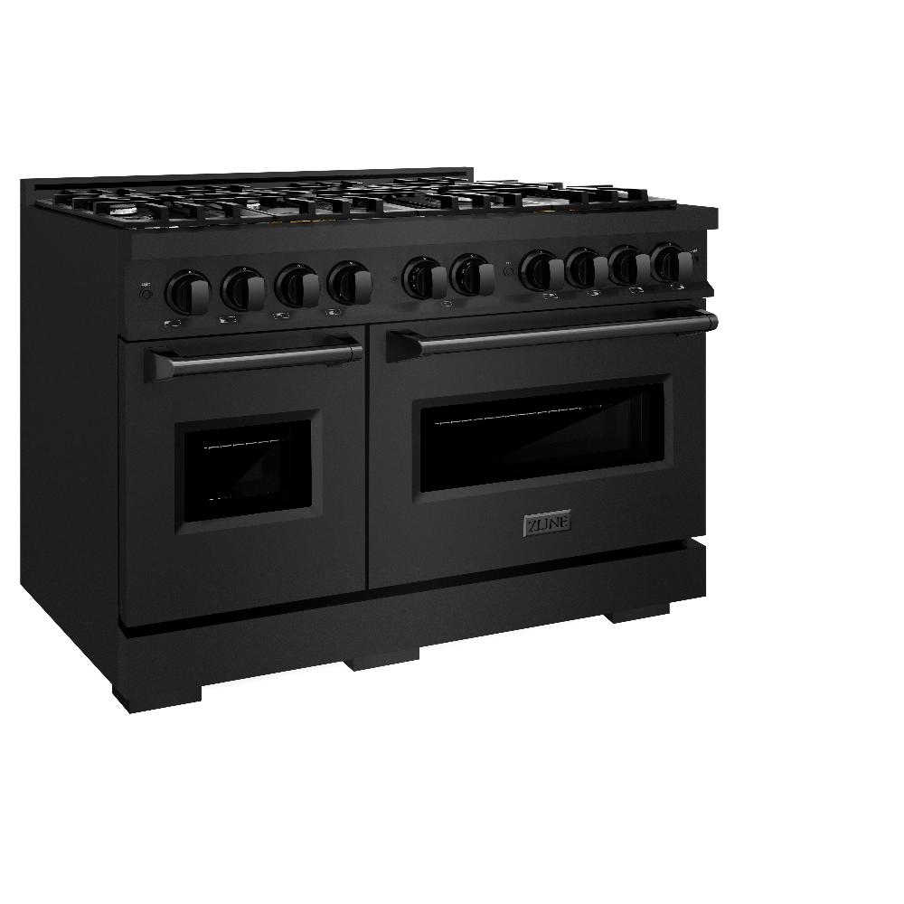 ZLINE Classic 48-inch range in black stainless steel CDRB-48, view 3