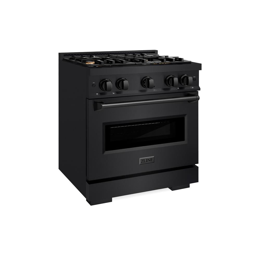 ZLINE Classic 30-inch range in black stainless steel CDRB-BR-30