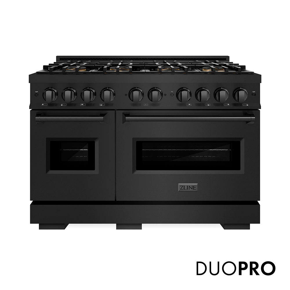 ZLINE Classic 48-inch range in black stainless steel PCDRB-48