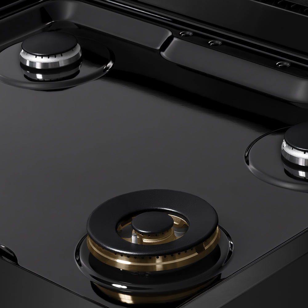 ZLINE Classic 30-inch rangetop in black stainless steel RTB2-30, from above