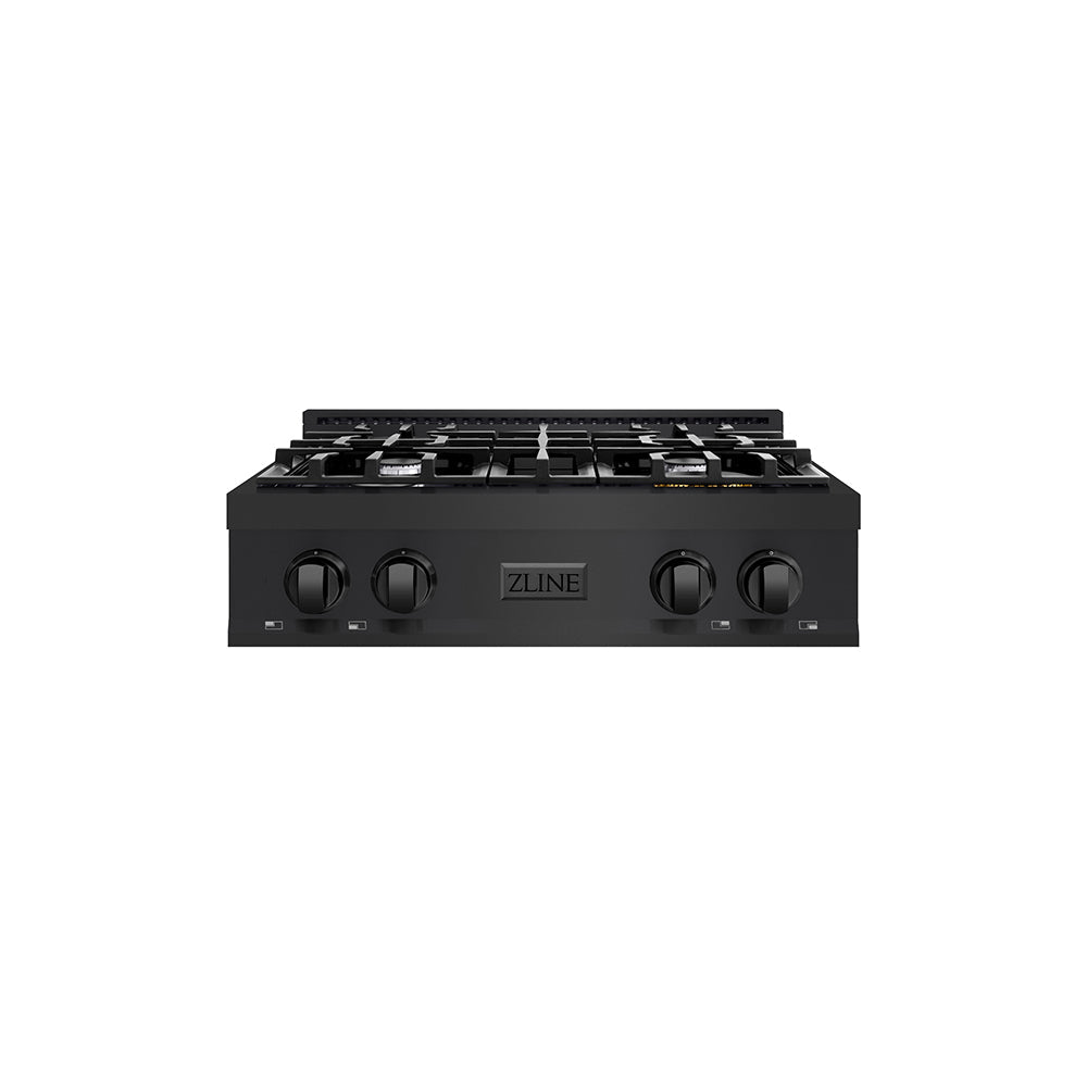 ZLINE Classic 30-inch rangetop in black stainless steel RTB2-30