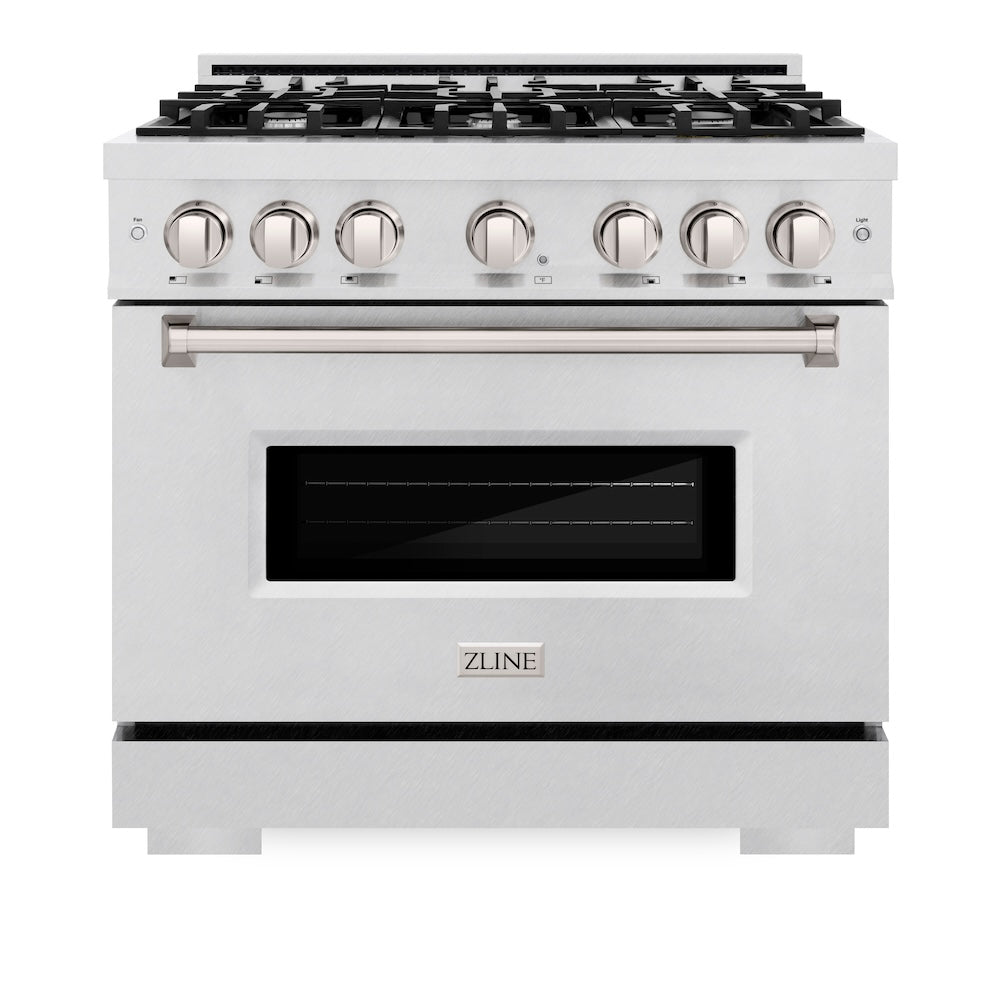 ZLINE Classic 36-inch range in satin stainless steel CDRS-36, front view