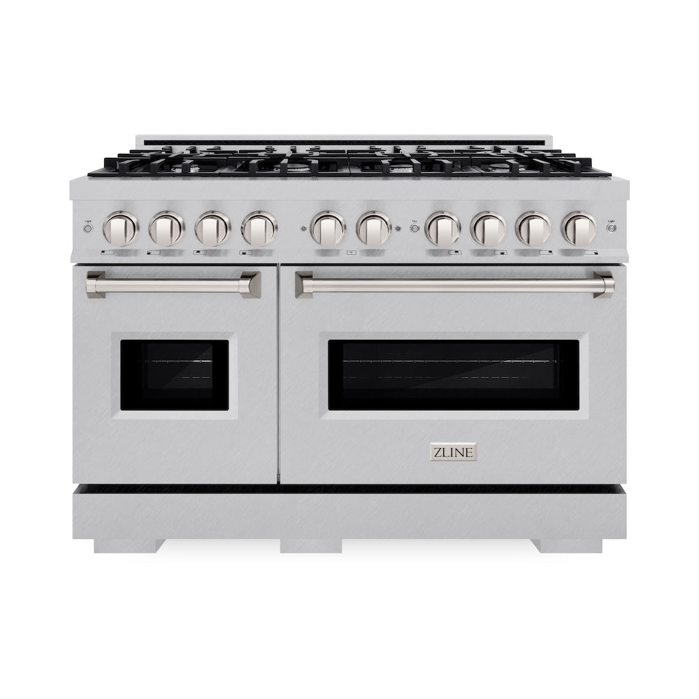 ZLINE Classic 48-inch range in satin stainless steel CDRS-48, front view