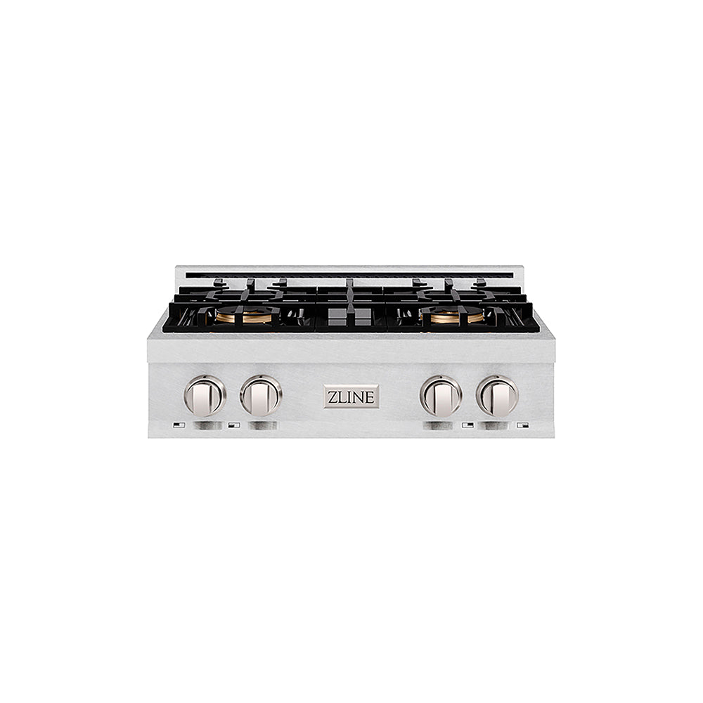 ZLINE Classic 30-inch rangetop in satin stainless steel PCRTS-30, front view