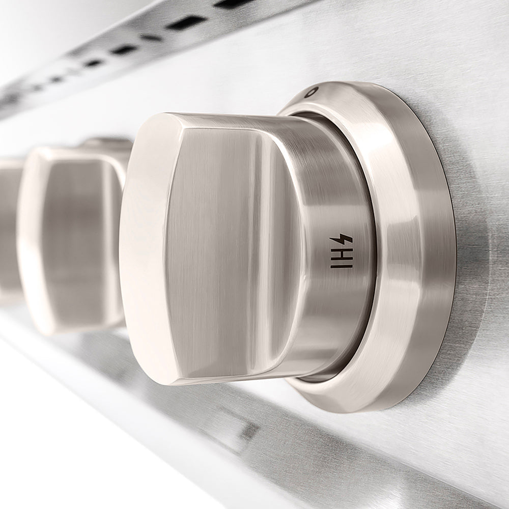 ZLINE Classic 36-inch rangetop in satin stainless steel PCRTS-36, from above