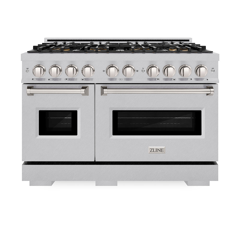 ZLINE Classic 48-inch range in satin stainless steel PCDRS-48, front view