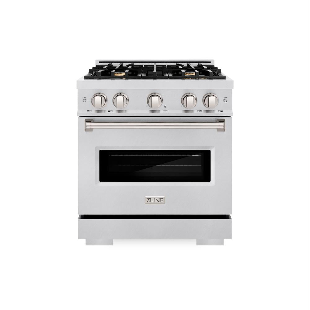 ZLINE Classic 30-inch range in stainless steel CGR-BR-30, front view