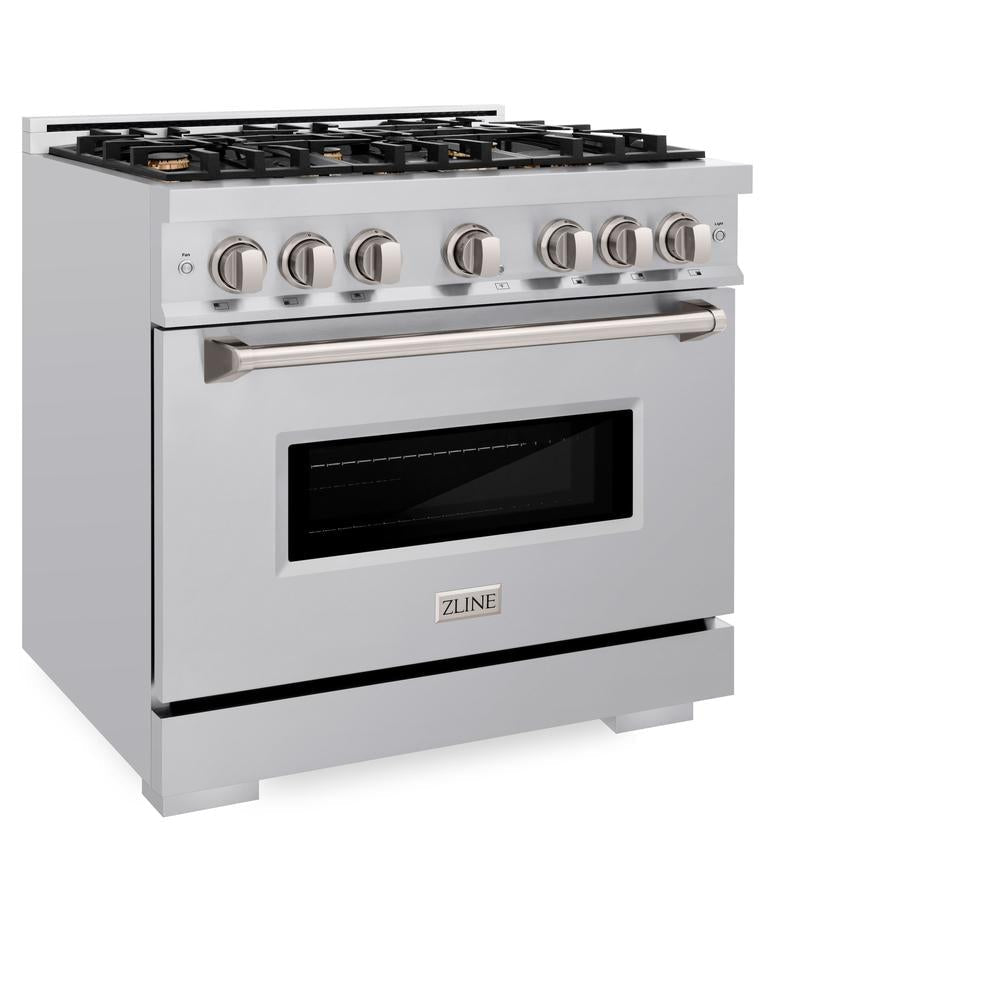 ZLINE Classic 36-inch range in stainless steel CGR-BR-36, view 3