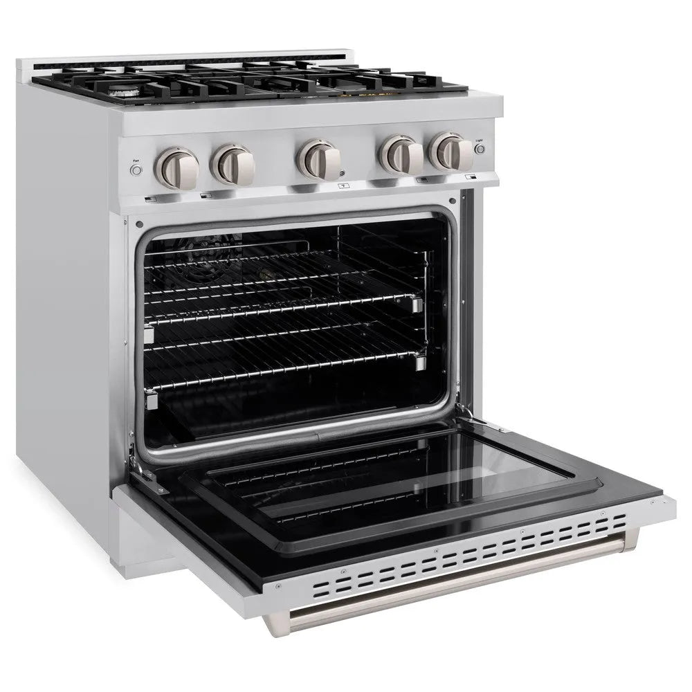 ZLINE Classic 30-inch range in stainless steel CGR30, door open